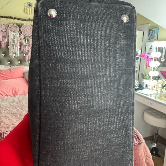 Prada Black Denim Canapa Tote Bag - Picture 8 of 8